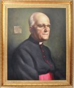 OIL ON CANVAS PORTRAIT PAINTING OF MONSIGNOR JOSEPH C. BUCKLEY