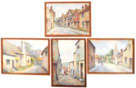 FRANK GEORGE TROTT (1884-1957) SET OF FOUR NEWLYN SCHOOL PAINTINGS