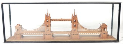 LARGE 19TH CENTURY VICTORIAN CASED MODEL OF TOWER BRIDGE