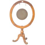 19TH CENTURY OAK AND BRASS CIRCULAR DINNER GONG