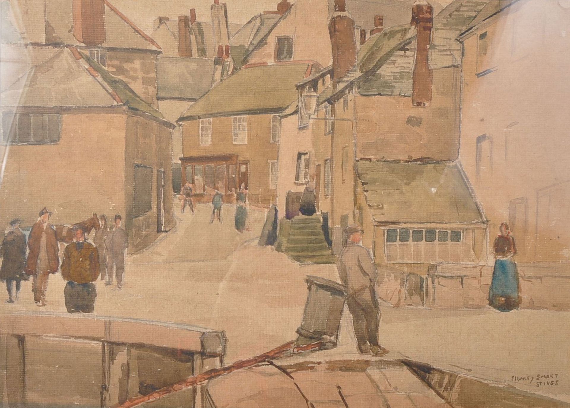 EDGAR ROWLEY SMART (1887-1934) - WATERCOLOUR PAINTING OF ST IVES - Bild 2 aus 9