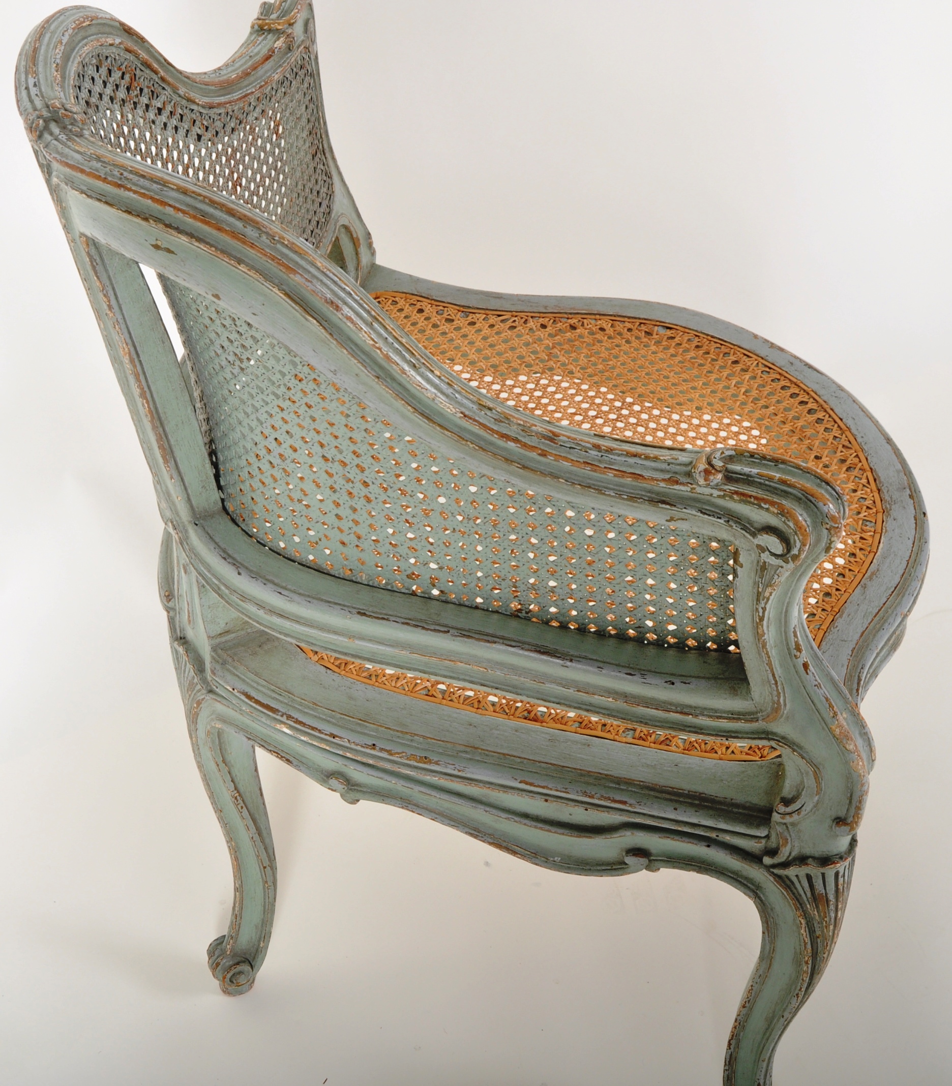 19TH CENTURY FRENCH BERGERE CORNER CHAIR - Image 10 of 13