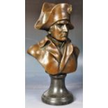 AFTER ANTONIO CANOVA - LATE 20TH CENTURY BRONZE NAPOLEON BUST