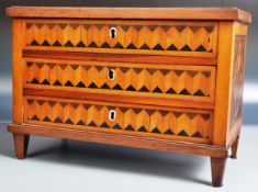 19TH CENTURY ITALIAN SPECIMEN WOOD APPRENTICE PIECE CHEST