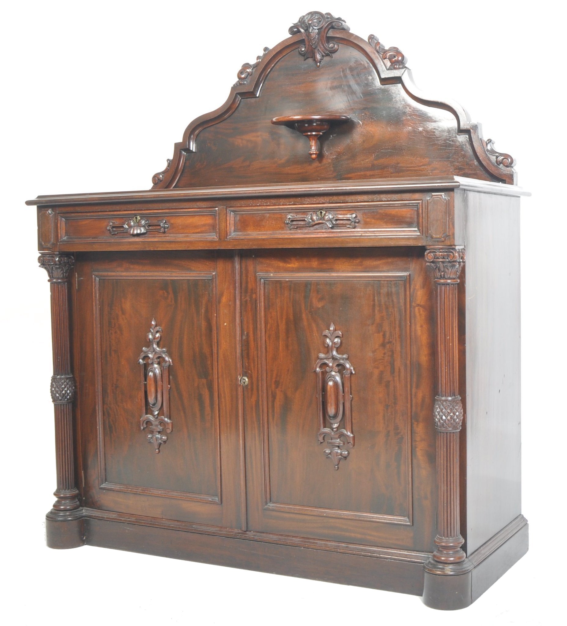 PAIR OF 19TH CENTURY VICTORIAN MAHOGANY CHIFFONIER SIDEBOARDS - Image 14 of 28