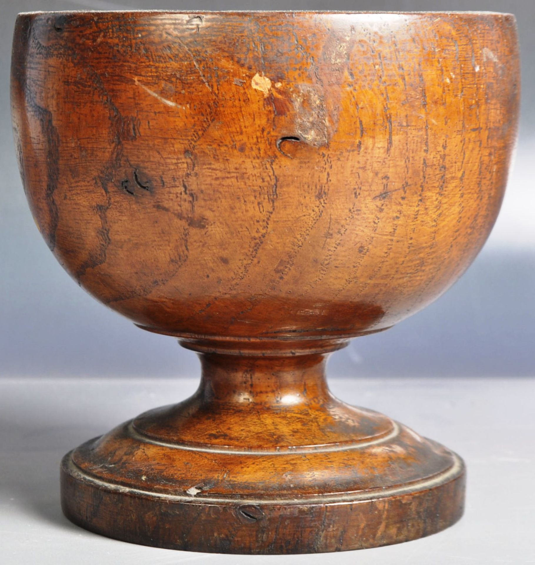 NELSON / HMS VICTORY INTEREST - 19TH CENTURY TREEN GOBLET