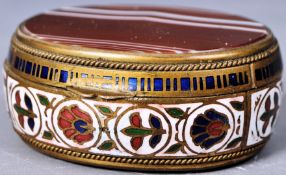 19TH CENTURY FRENCH AGAE & CHAMPLEVE ENAMEL BOX