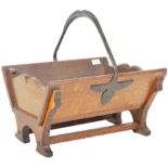 19TH CENTURY OAK LIBRARY BOOK TRUG