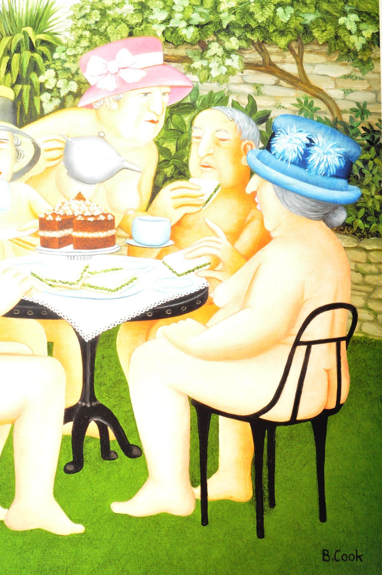 BERYL COOK - TEA IN THE GARDEN - SIGNED PRINT - Bild 3 aus 5