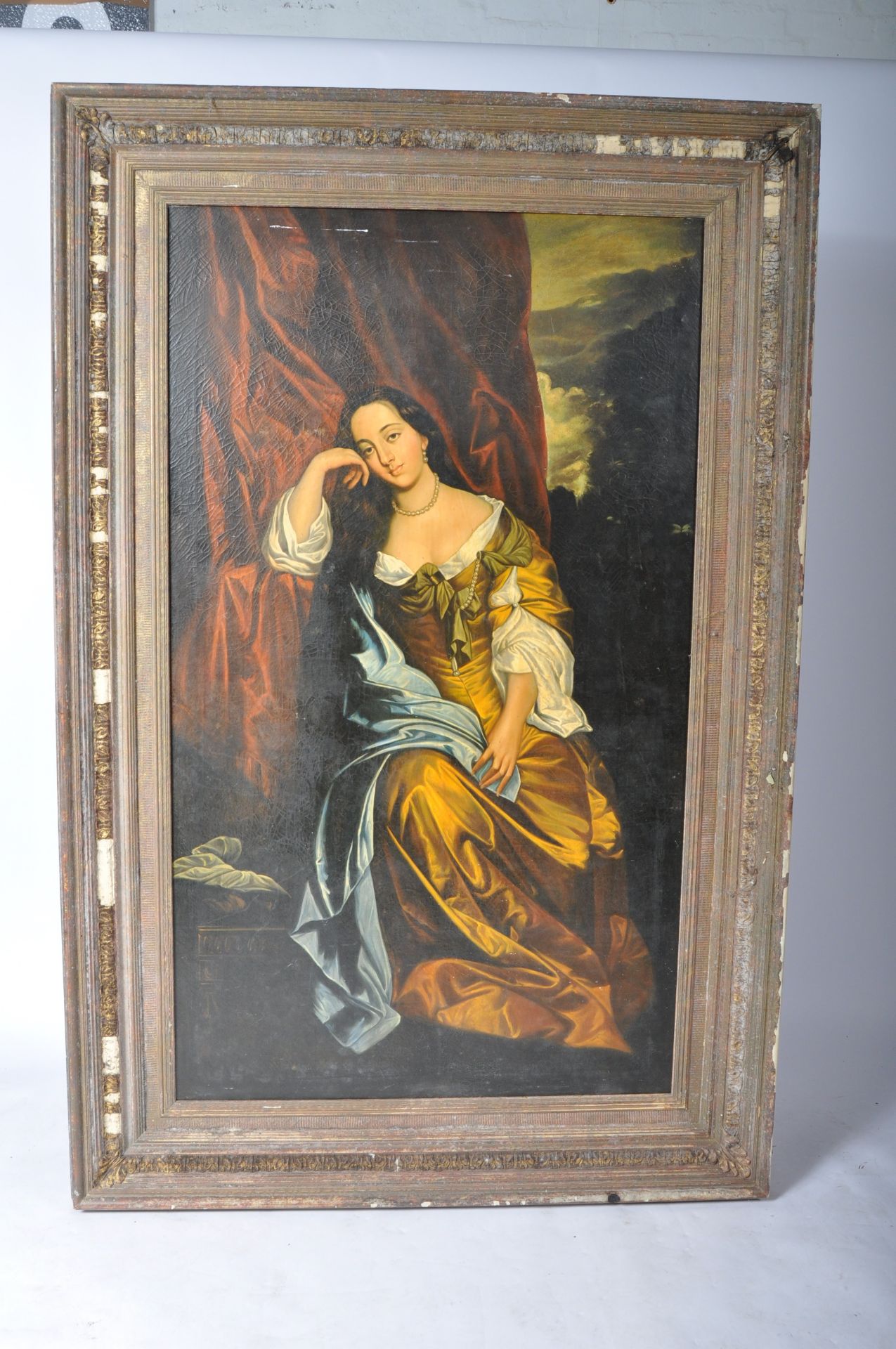 AFTER PETER LELY - OIL PORTRAIT OF BARBARA VILLIERS AS MARY MAGDALENE - Image 3 of 12