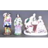 GROUP OF THREE STAFFORDSHIRE CERAMIC PORCELAIN FIGURINES