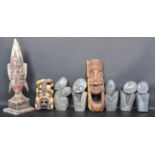 COLLECTION OF VINTAGE 20TH CENTURY TRIBAL ITEMS