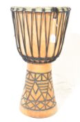 VINTAGE 20TH CENTURY AFRICAN DJEMBE DRUM