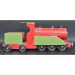 VINTAGE WOOD AND METAL TOY TRAIN / LOCOMOTIVE