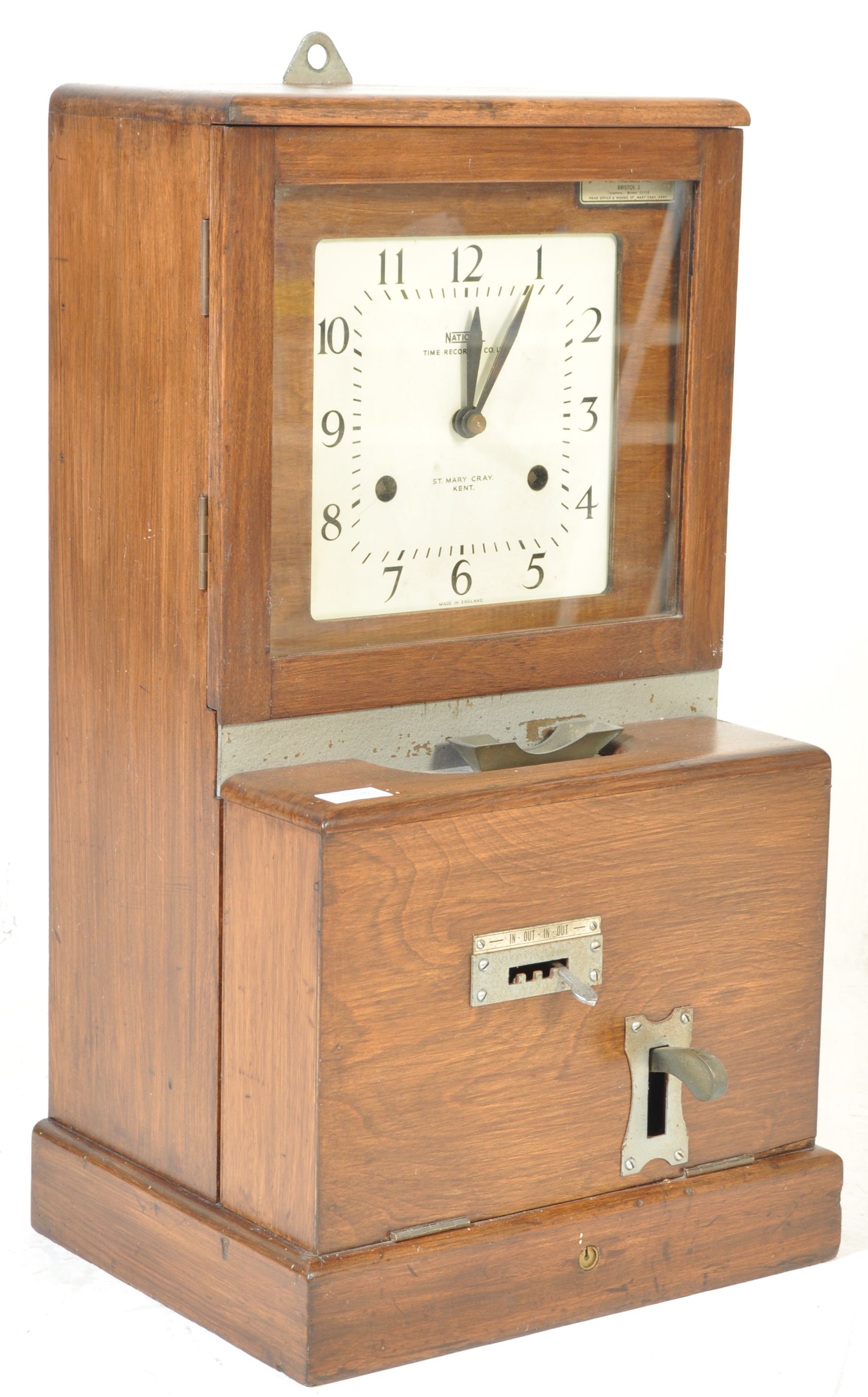 MID 20TH CENTURY CIRCA 1940S NATIONAL TIME RECORDER CO CLOCK