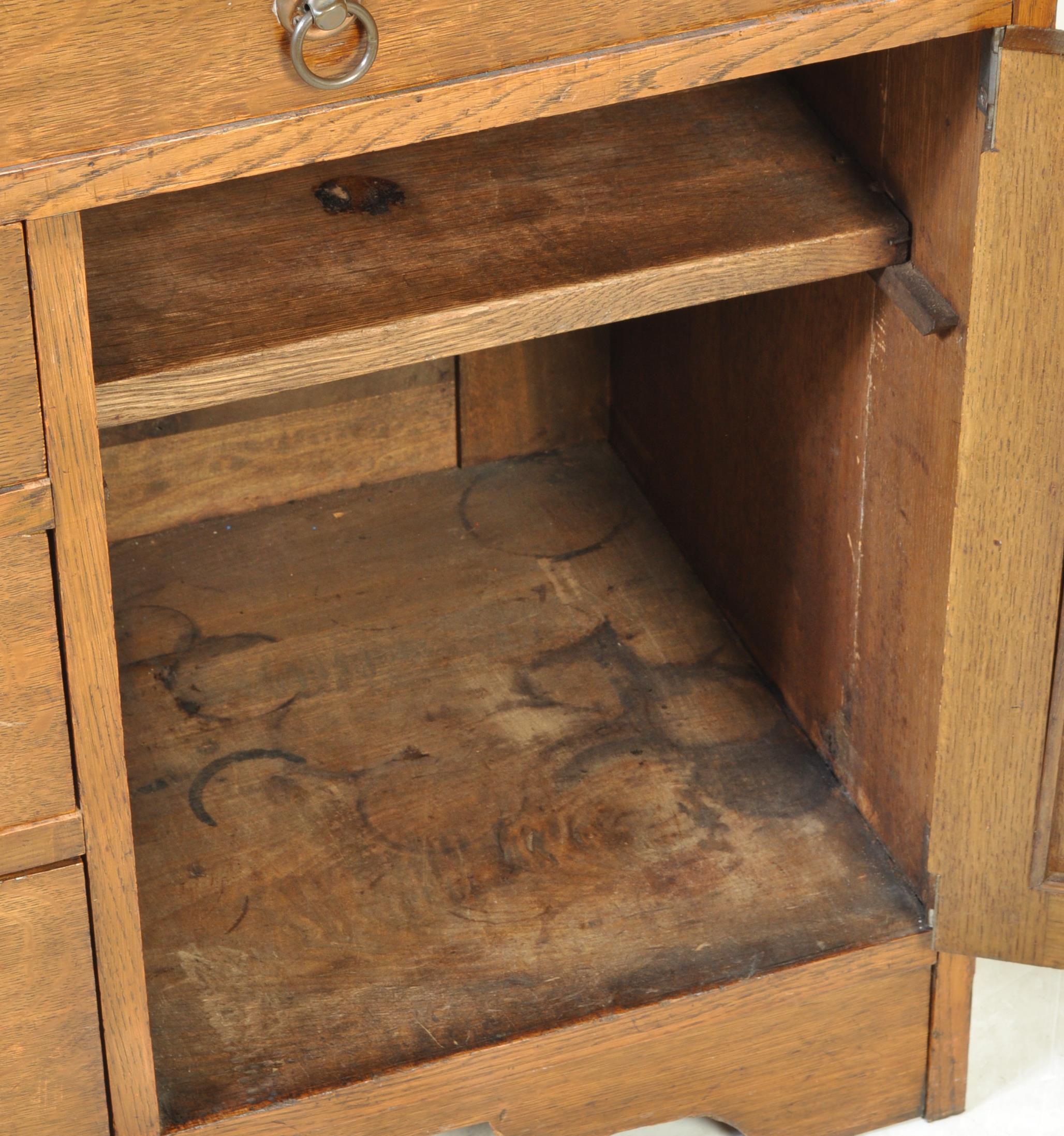 CIRCA 1900'S ARTS AND CRAFTS OAK BUREAU BOOKCASE - Image 9 of 11