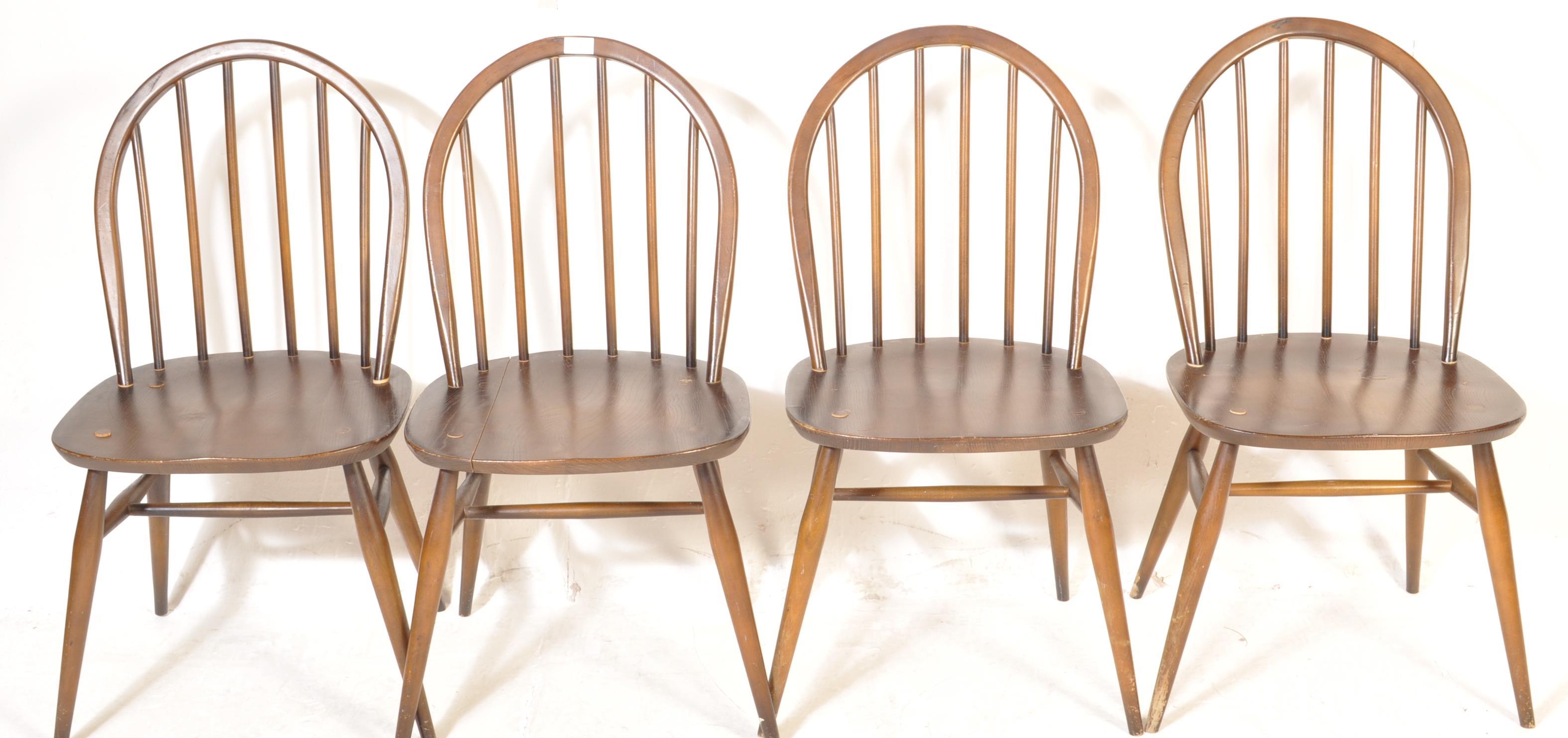 ERCOL - LUCIAN ERCOLANI - SET OF FOUR WINDSOR DINING CHAIRS