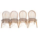 ERCOL - LUCIAN ERCOLANI - SET OF FOUR WINDSOR DINING CHAIRS