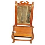 19TH CENTURY MAHOGANY WALL MOUNTED MIRROR & SHELF BOX