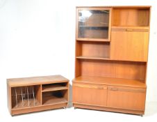 RETRO VINTAGE 20TH CENTURY TEAK WOOD WALL UNIT