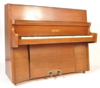 20TH CENTURY TEAK CAST UPRIGHT PIANO BY BENTLEY