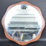 RETRO TEAK FRAMED WALL MIRROR