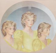 RETRO VINTAGE LATE 20TH CENTURY PRINT OF DIANA PRINCESS OF WALES