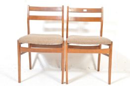 TWO MID 20TH CENTURY MEREDEW TEAK WOOD FRAME DINING CHAIRS
