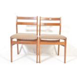 TWO MID 20TH CENTURY MEREDEW TEAK WOOD FRAME DINING CHAIRS