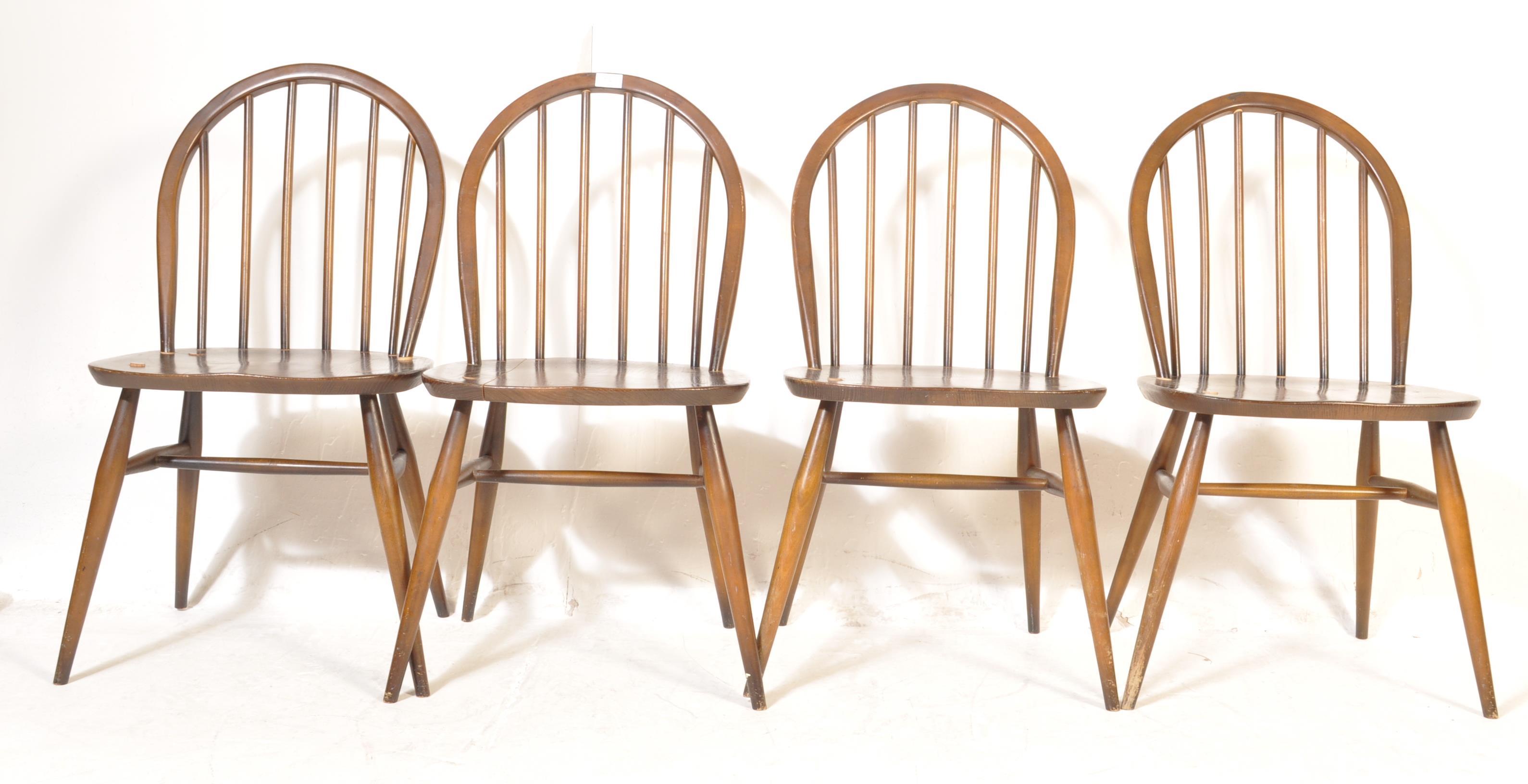 ERCOL - LUCIAN ERCOLANI - SET OF FOUR WINDSOR DINING CHAIRS - Image 2 of 6