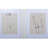 TWO MID CENTURY NUDE PICTURE PRINTS AFTER ERIC GILL