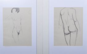 TWO MID CENTURY NUDE PICTURE PRINTS AFTER ERIC GILL