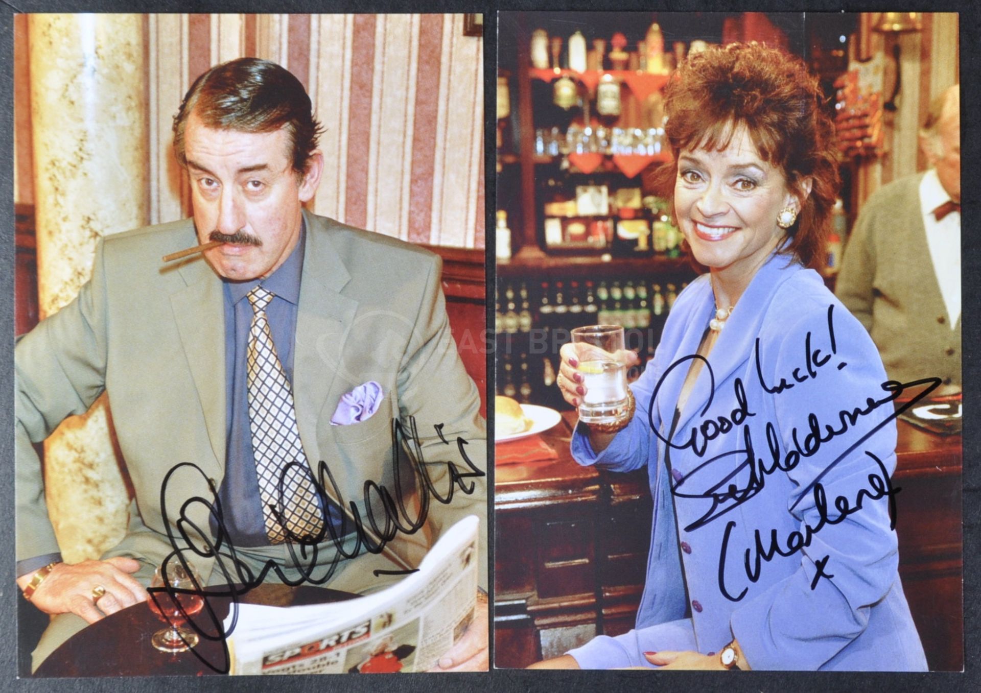 ONLY FOOLS & HORSES - BOYCIE & MARLENE SIGNED PHOTOGRAPHS