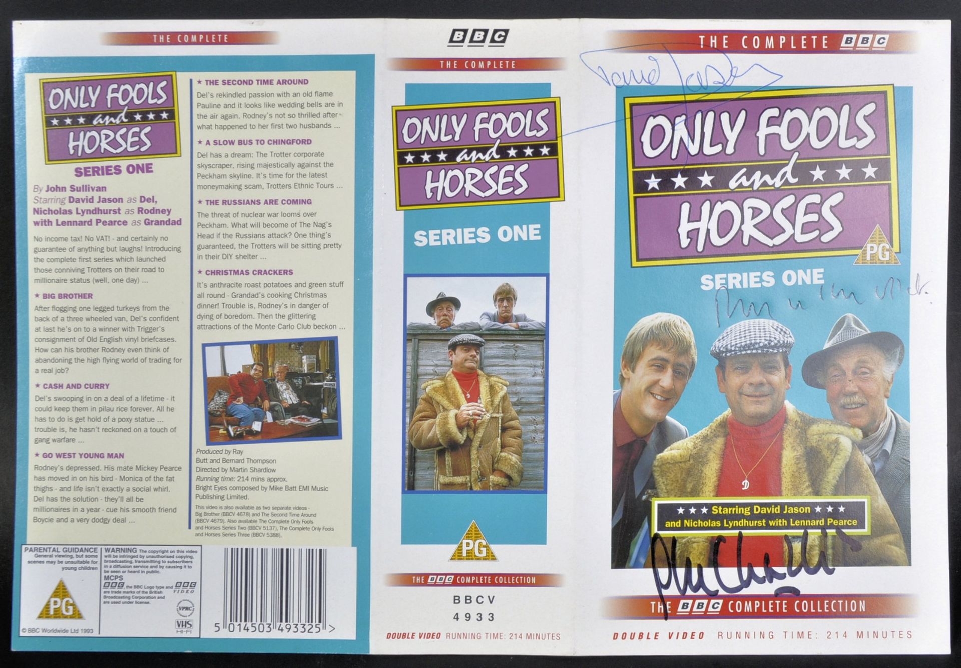 ONLY FOOLS & HORSES - SERIES 1 - TRIPLE SIGNED VHS COVER - Image 2 of 7