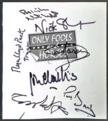 ONLY FOOLS & HORSES - MULTI-SIGNED BOOK PAGE - DAVID JASON, LYNDHURST ETC