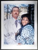 ONLY FOOLS & HORSES - BOYCIE & MARLENE AUTOGRAPHED 16X12" PHOTO