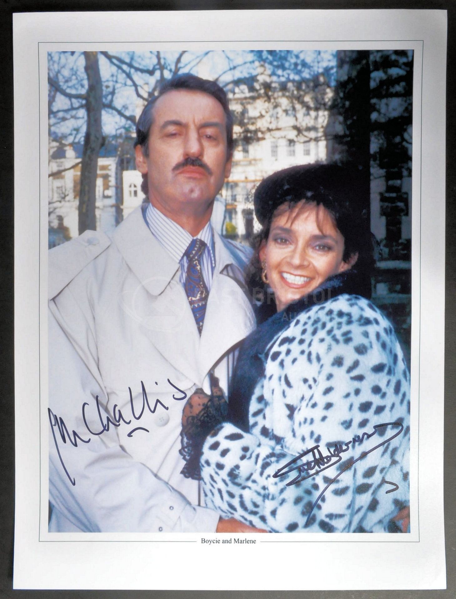 ONLY FOOLS & HORSES - BOYCIE & MARLENE AUTOGRAPHED 16X12" PHOTO