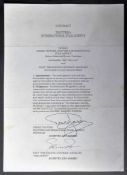 ONLY FOOLS & HORSES - STAGE FRIGHT - DUAL SIGNED SINGING DUSTMAN CONTRACT