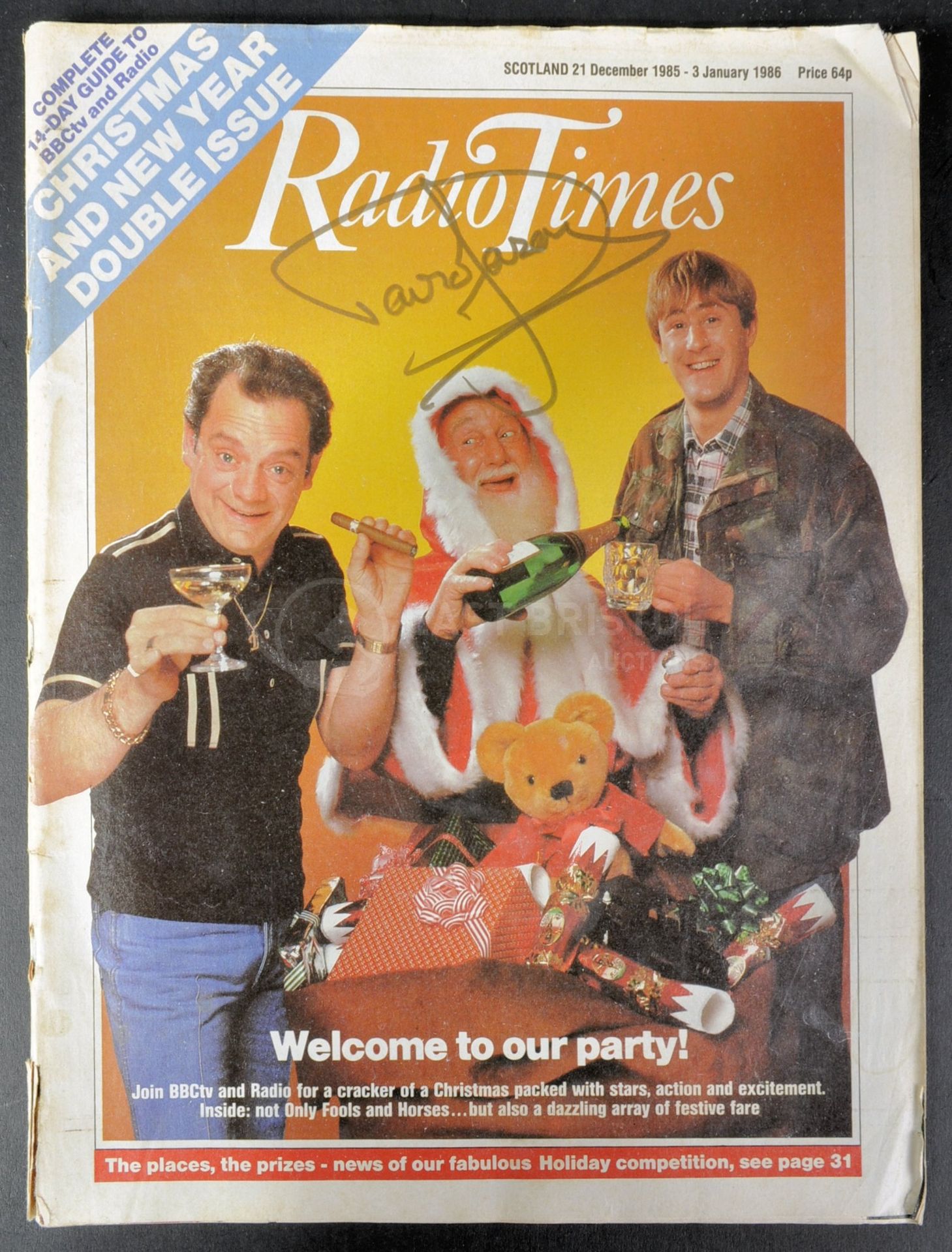 ONLY FOOLS & HORSES - DAVID JASON SIGNED VINTAGE 1985 RADIO TIMES