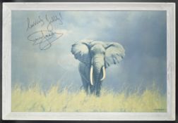 ONLY FOOLS & HORSES - DAVID SHEPHERD 'WISE OLD ELEPHANT' DAVID JASON SIGNED PRINT