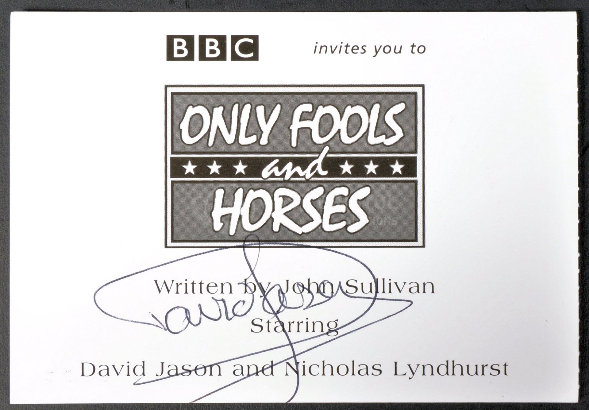 ONLY FOOLS & HORSES - ORIGINAL SIGNED STUDIO RECORDING TICKET