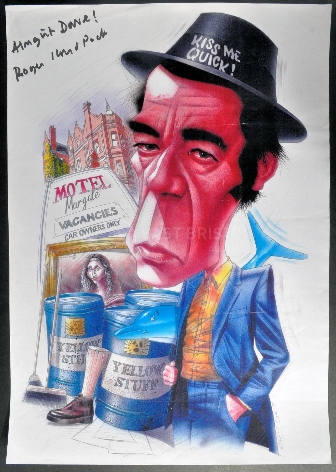 ONLY FOOLS & HORSES - TRIGGER - ROGER LLOYD PACK SIGNED ARTWORK