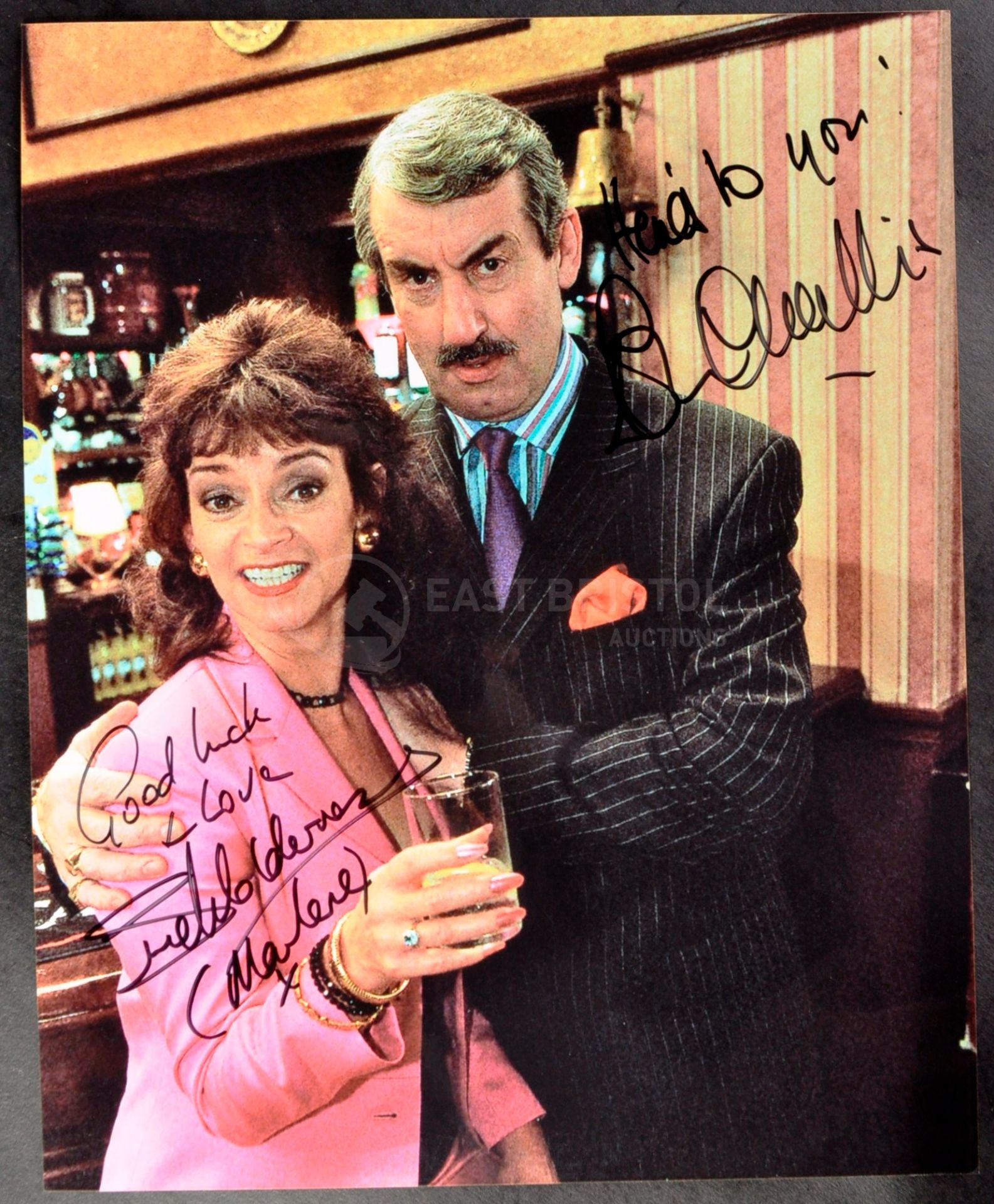 ONLY FOOLS & HORSES - BOYCIE & MARLENE - AUTOGRAPHED 8X10" PHOTO