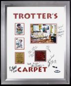 ONLY FOOLS & HORSES - TROTTER CARPET SWATCH SIGNED DISPLAY