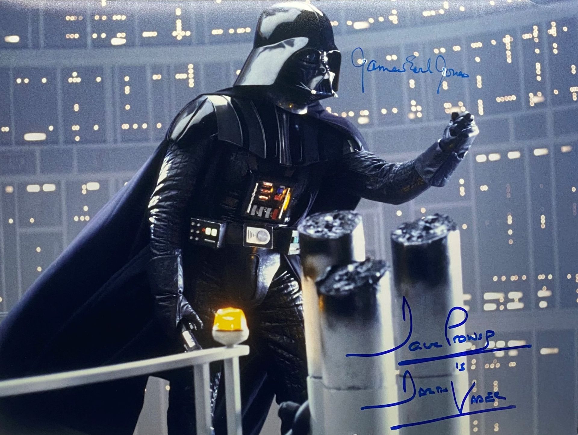 STAR WARS - DARTH VADER - PROWSE & EARL JONES SIGNED 16X12" - ACOA