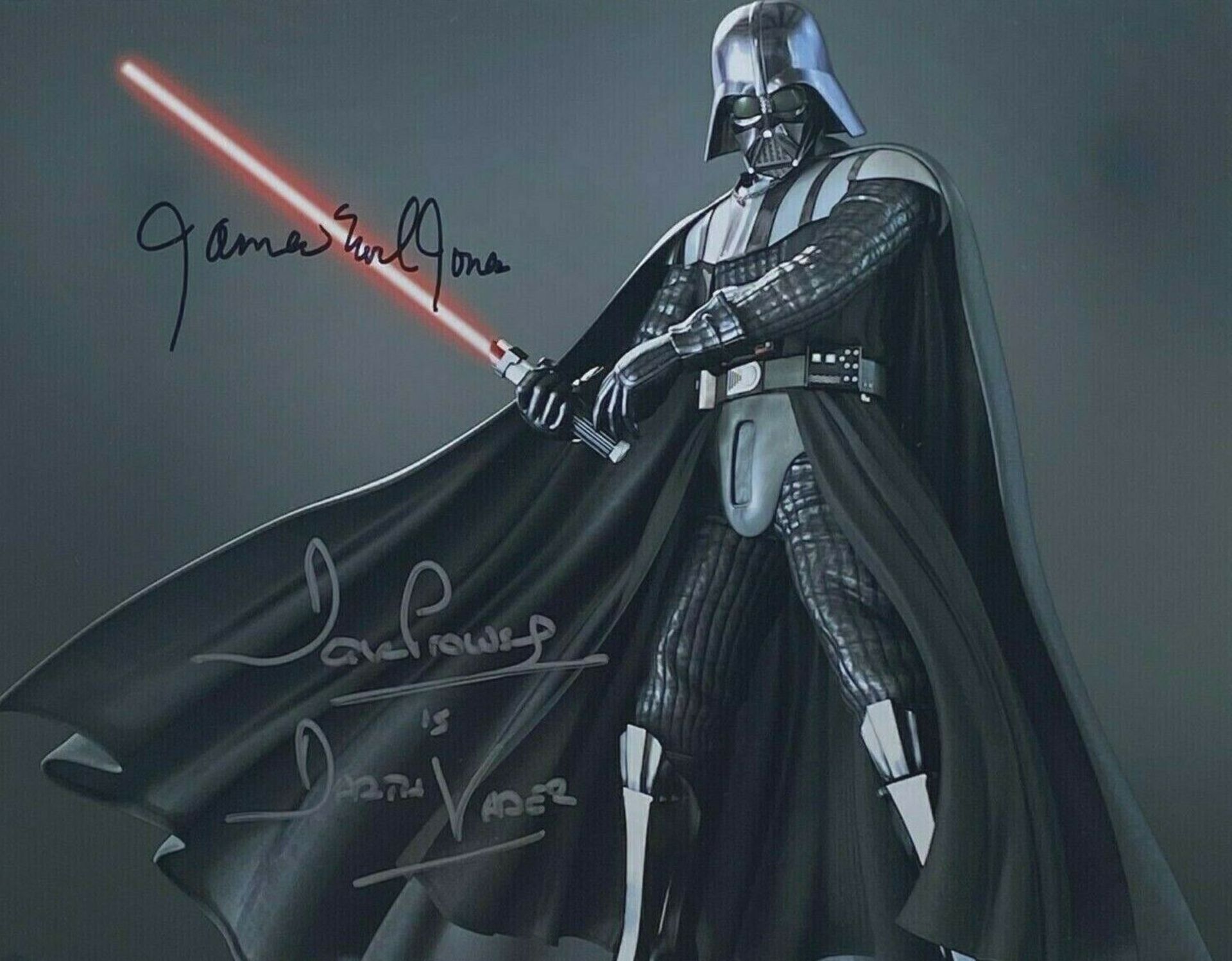 STAR WARS - DARTH VADER - PROWSE & EARL JONES SIGNED 8X10" - AFTAL