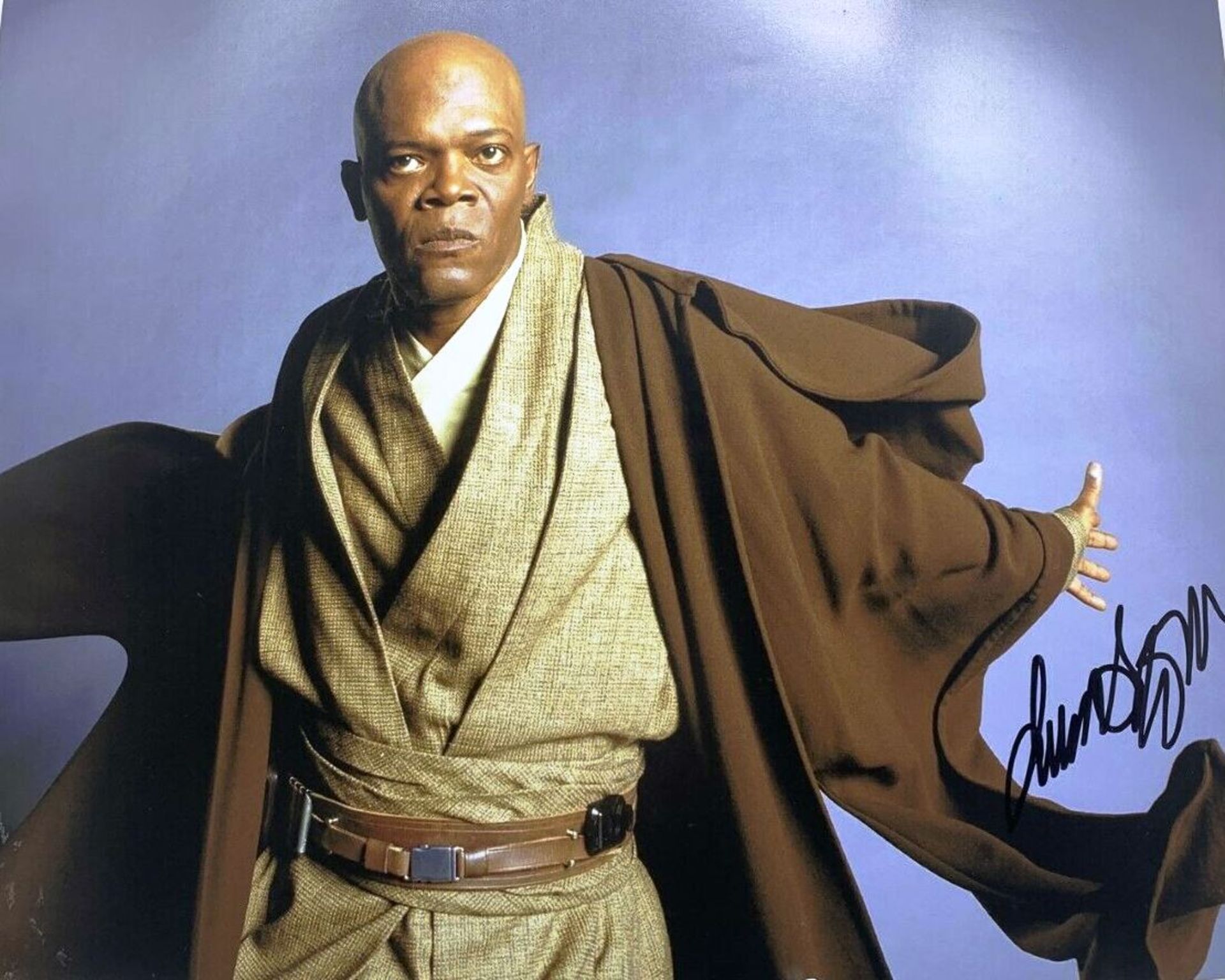 STAR WARS - SAMUEL L JACKSON - LARGE 16X12" AUTOGRAPHED PHOTO - ACOA