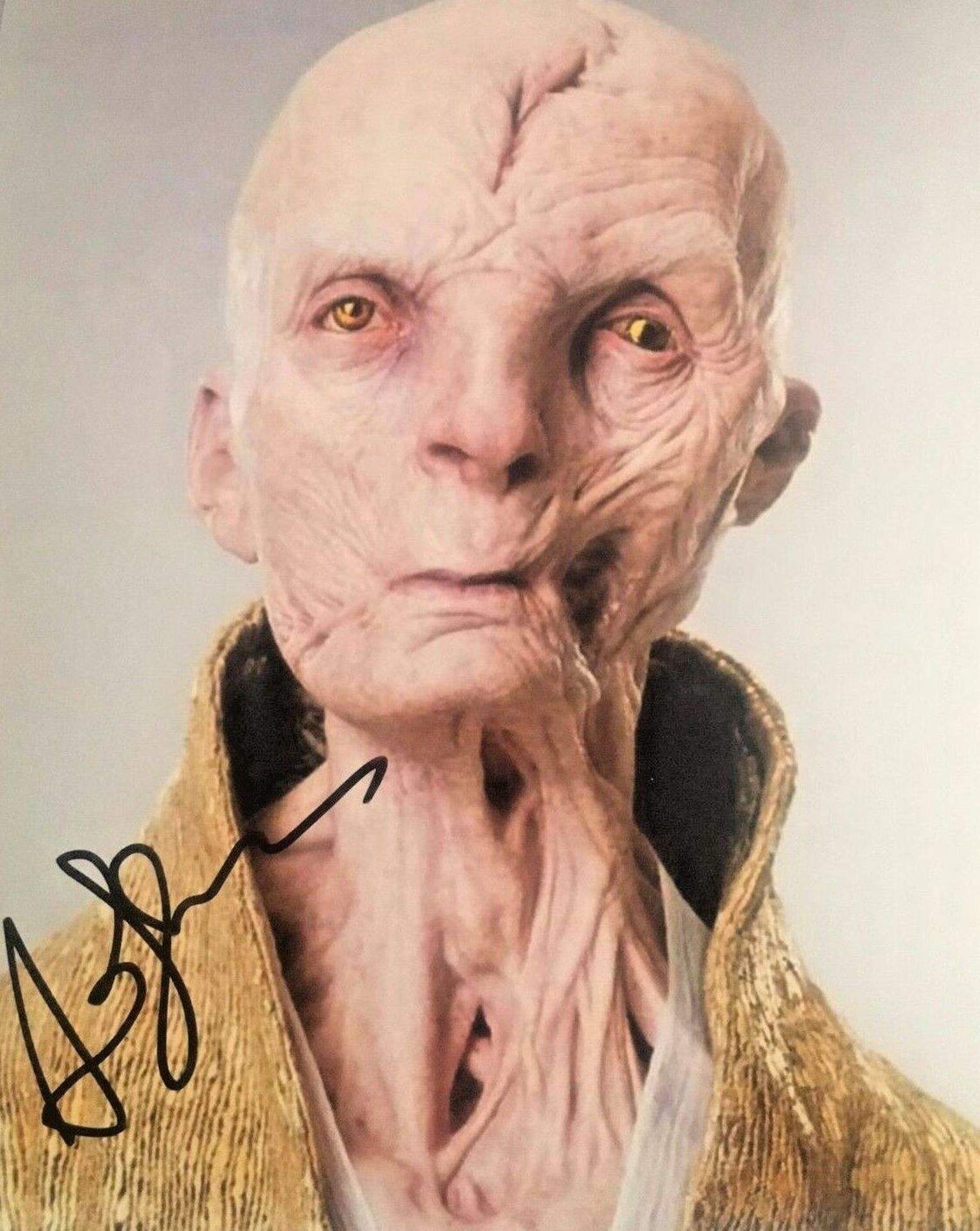 STAR WARS - ANDY SERKIS (SUPREME LEADER SNOKE) - SIGNED 11X14" - AFTAL