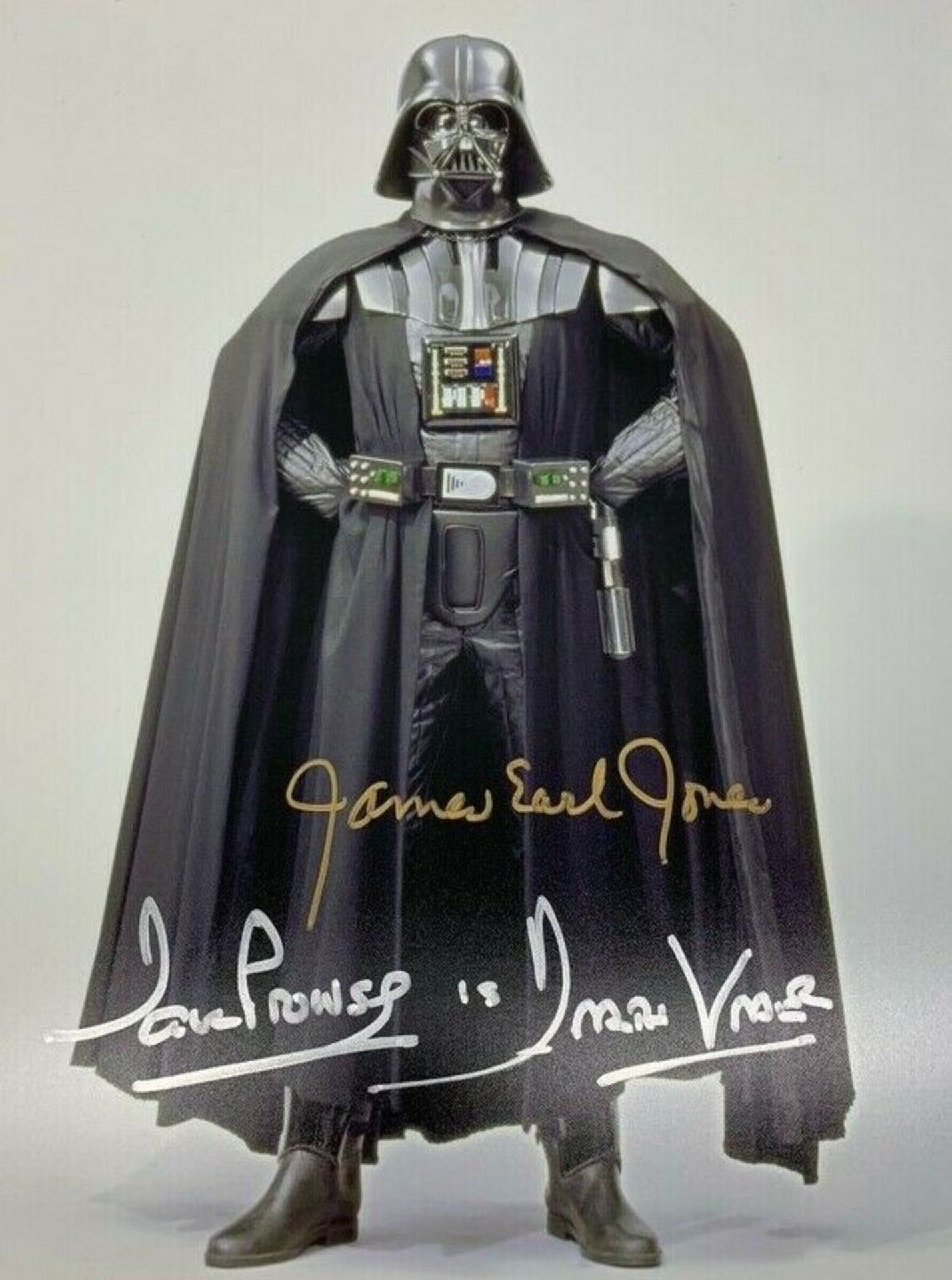 STAR WARS - DARTH VADER - PROWSE & EARL JONES SIGNED 8X10" - AFTAL