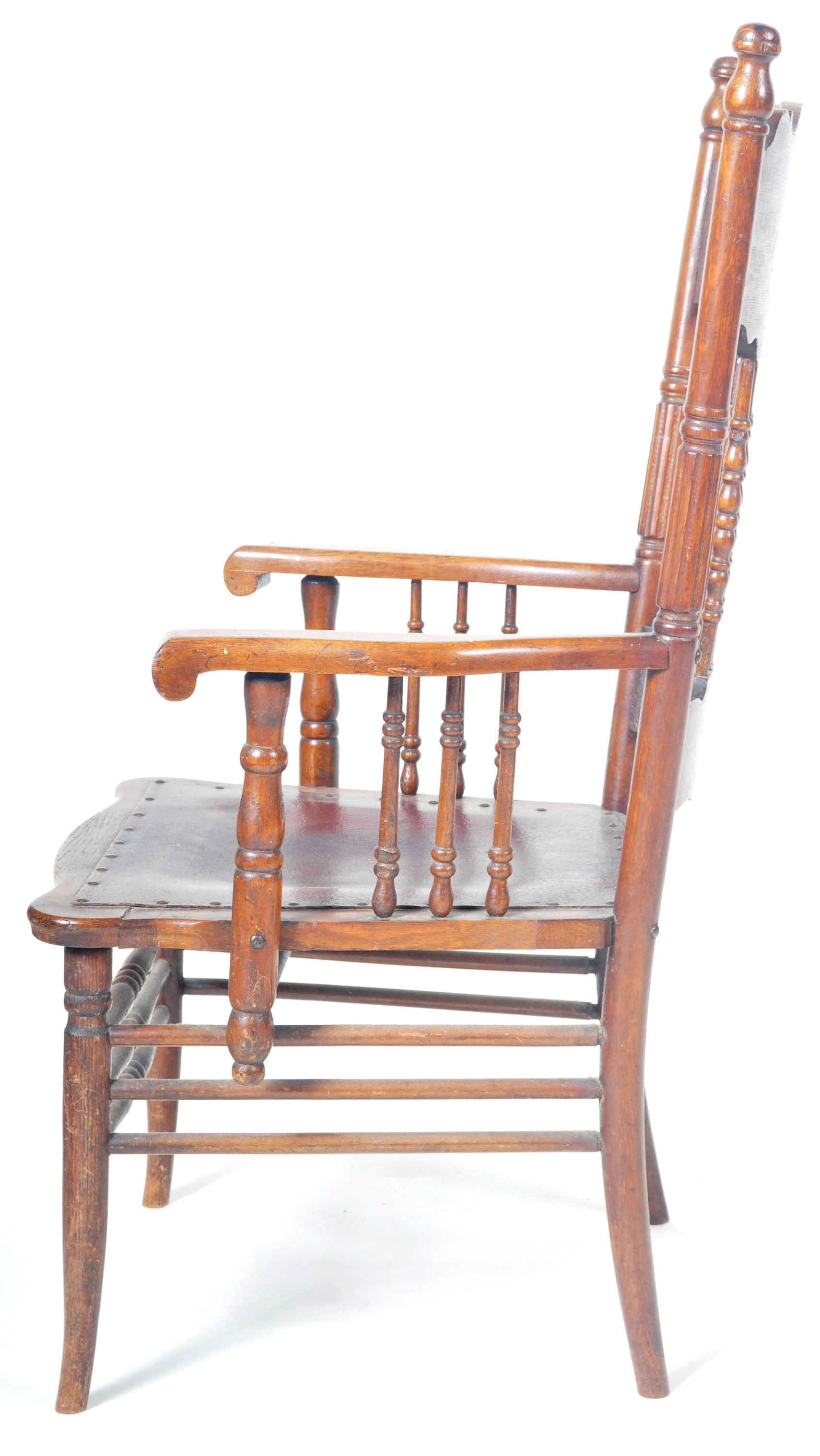 20TH CENTURY AMERICAN MAHOGANY CARVER ARMCHAIR - Image 8 of 11